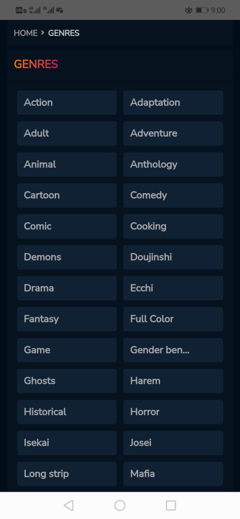 MangaBuddy app interface preview